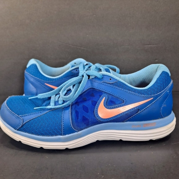Nike Shoes - Nike Dual Fusion ST3 Blue Neon Peach Running Shoes